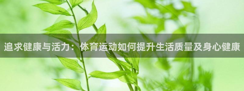 追求健康与活力：体育运动如何提升生活质量及身心健康